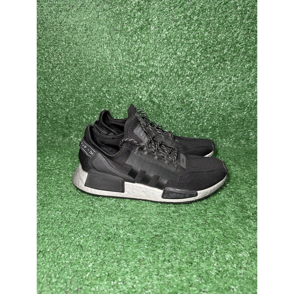 Adidas NMD R1 V2 Womens Size 7.5 Black Silver Running Shoes Comfort Sneakers